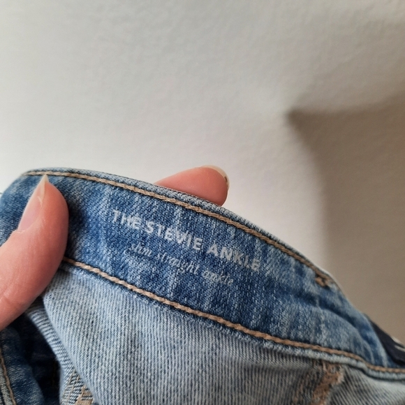 AG Adriano Goldschmied Stevie Destroyed Slim Straight Ankle Jeans 29R - Picture 7 of 9